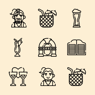 Bar and Pub icons pack