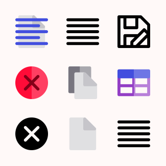 Text Editor icons pack
