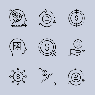 Banking and ATM services icons pack