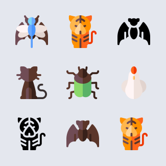 Animals icons pack