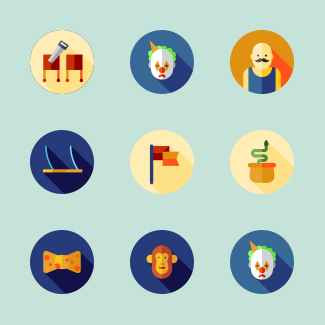 Circus icons pack