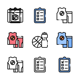 Basketball icons pack
