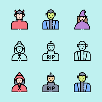 Halloween Costume Party icons pack