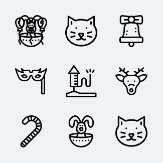 Holiday icons pack
