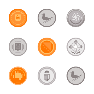 Europe coins icons pack