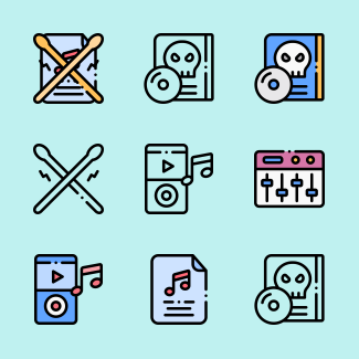 Rock and Roll icons pack
