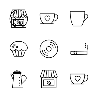 Coffee Shop icons pack