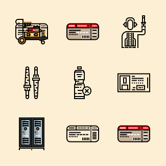 Airport icons pack