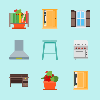 Household icons pack