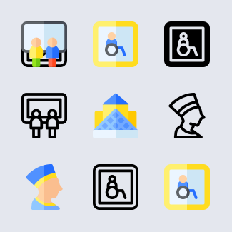 Museum icons pack