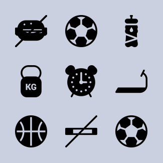 Fitness And Healthy Lifestyle icons pack