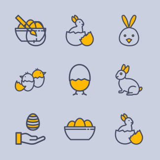 Easter icons pack