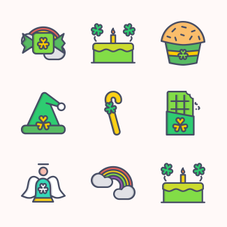 St Patrick's Day icons pack