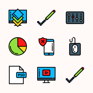 Design tools icons pack
