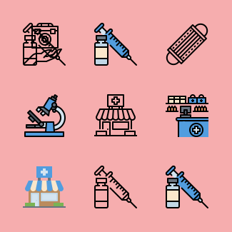 Pharmacy icons pack