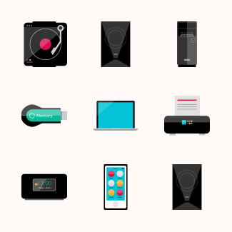 Electronics icons pack