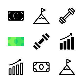 Motivation icons pack