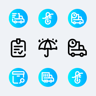 Logistics icons pack