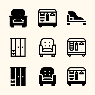 Furniture icons pack