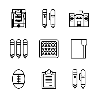 School icons pack
