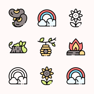 Nature Flowers icons pack