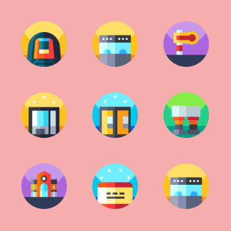 Train Station icons pack