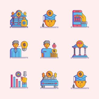 Banking icons pack