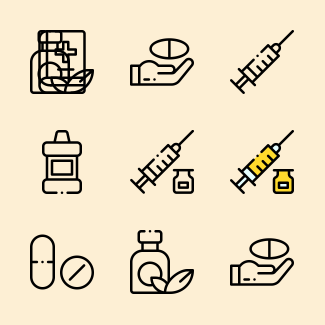 Medicaments icons pack