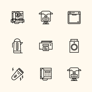 Electronics icons pack
