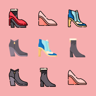 Shoes icons pack