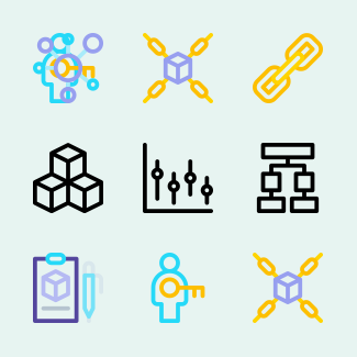 Blockchain icons pack