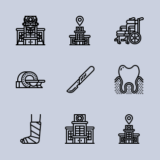Hospital icons pack