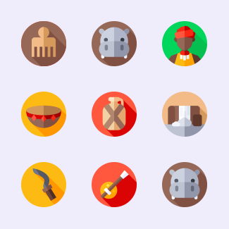 Africa icons pack