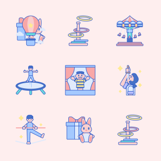 Circus icons pack