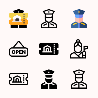 Museum icons pack