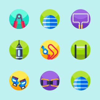 Gym icons pack