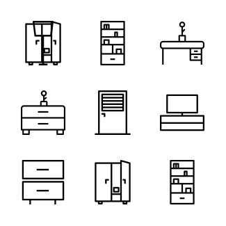 Furnitures icons pack