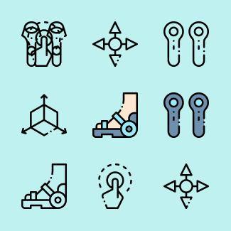 Virtual reality icons pack