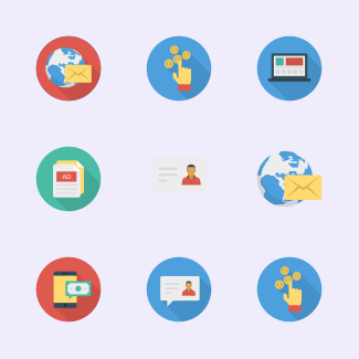Advertising icons pack