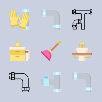 Plumber icons pack