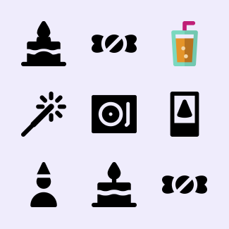 Birthday Party icons pack