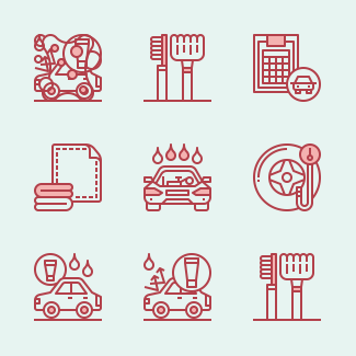 Car Wash icons pack