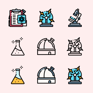 Science icons pack