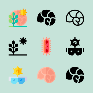 Biology icons pack