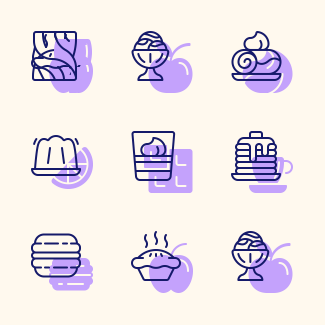 Sweet Desserts icons pack