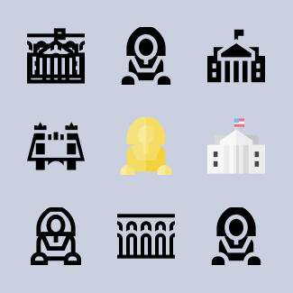 Landmarks icons pack