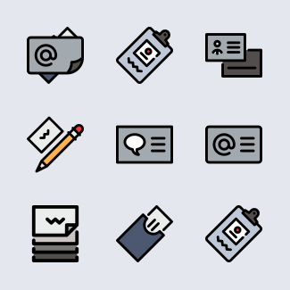 Business Card icons pack