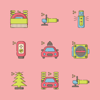Car Wash icons pack