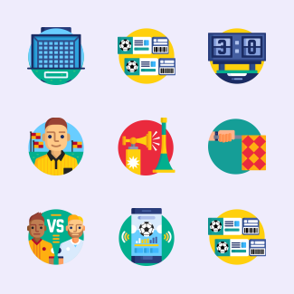 Soccer icons pack