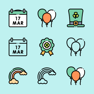 St Patricks Day icons pack